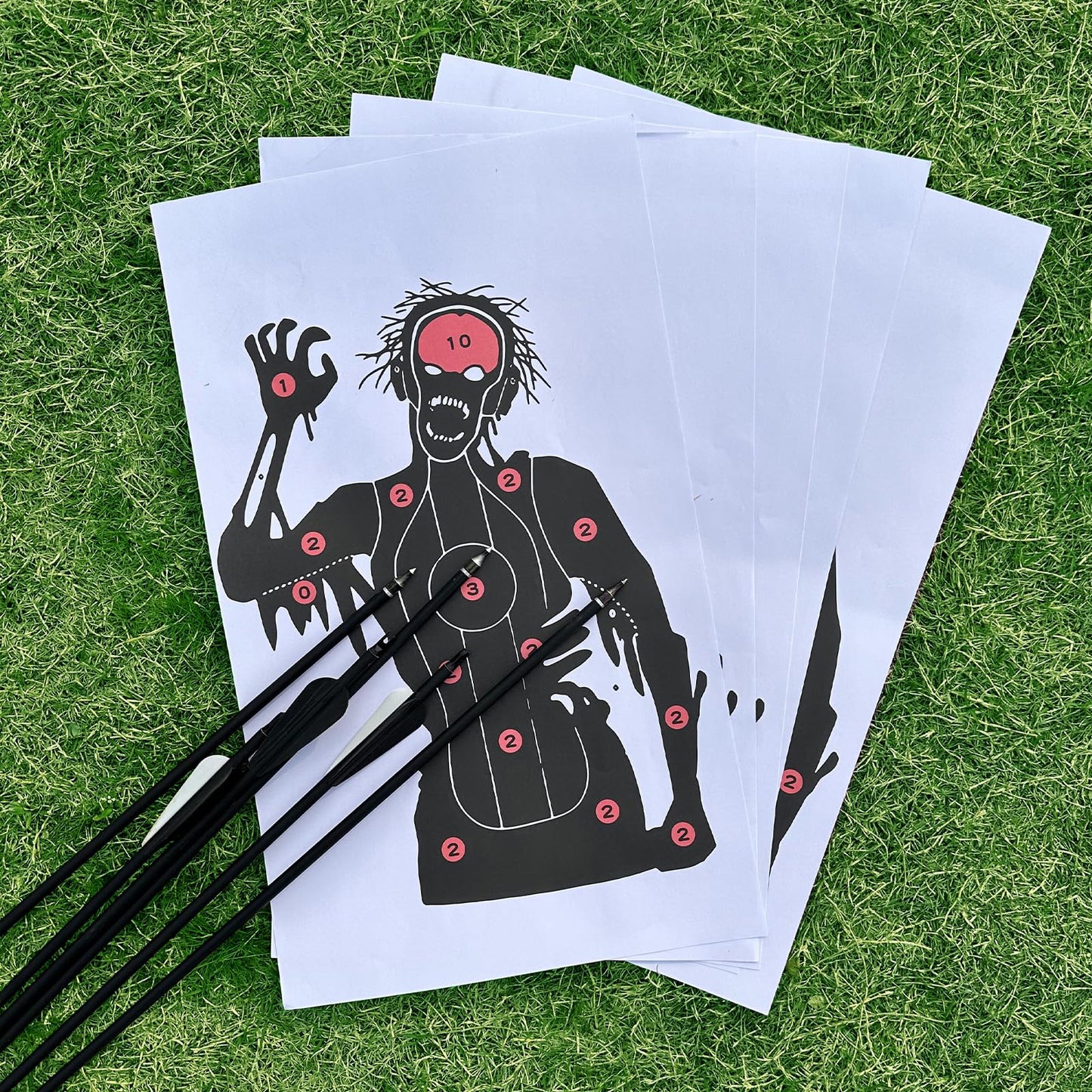 30 Pcs Shooting Targets for The Range - 20 x 12 Inches Zombie Archery Targets Paper, Bow and Arrow Targets Paper for Backyard, for Indoor Outdoor Practice & Shooting (MIX-Clown+Zombie)