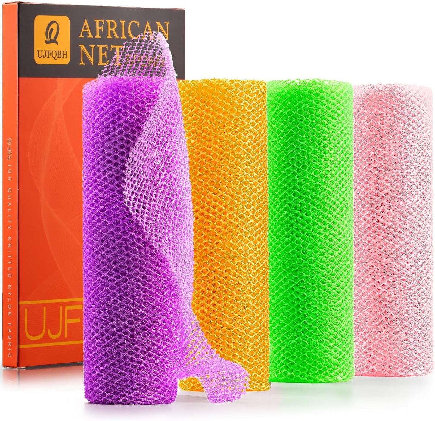 3-Piece African Exfoliating Net Bath Sponge Set | Skin Smoother | Daily Use