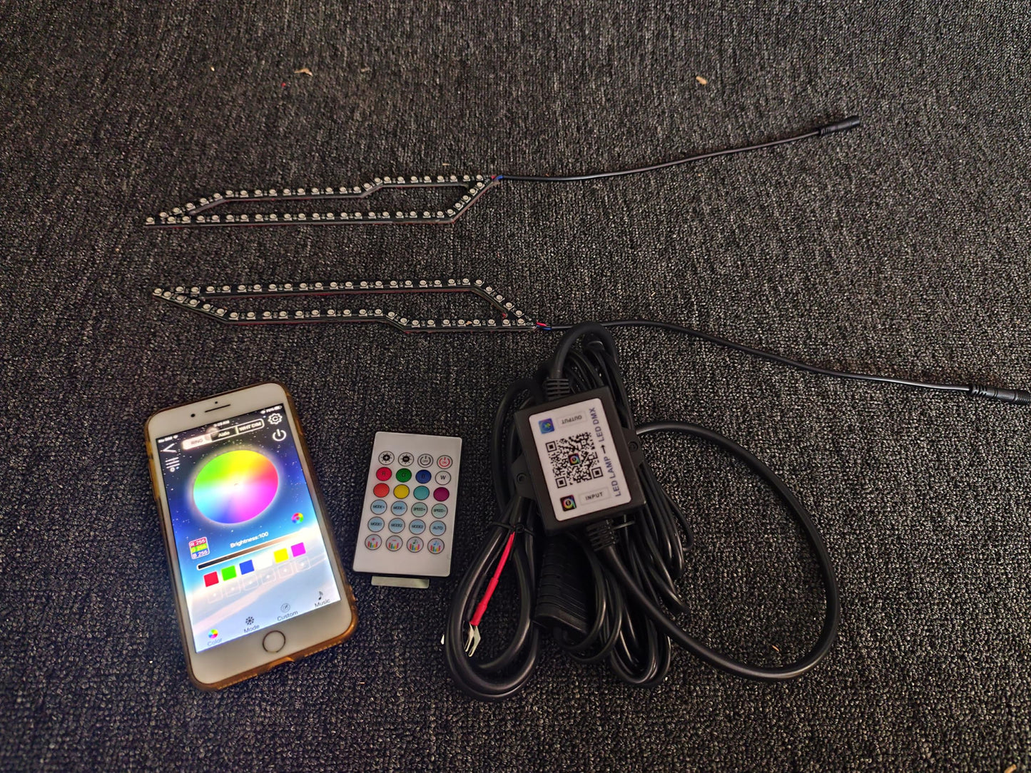 2PCS RGB Dream Color Chasing LED Halo Rings Kit - Angel Eyes Lights with Bluetooth & Remote, Fits 2020-2024 Polaris Slingshot Lower Overlay Lighting Off-Road Attracive Eyes