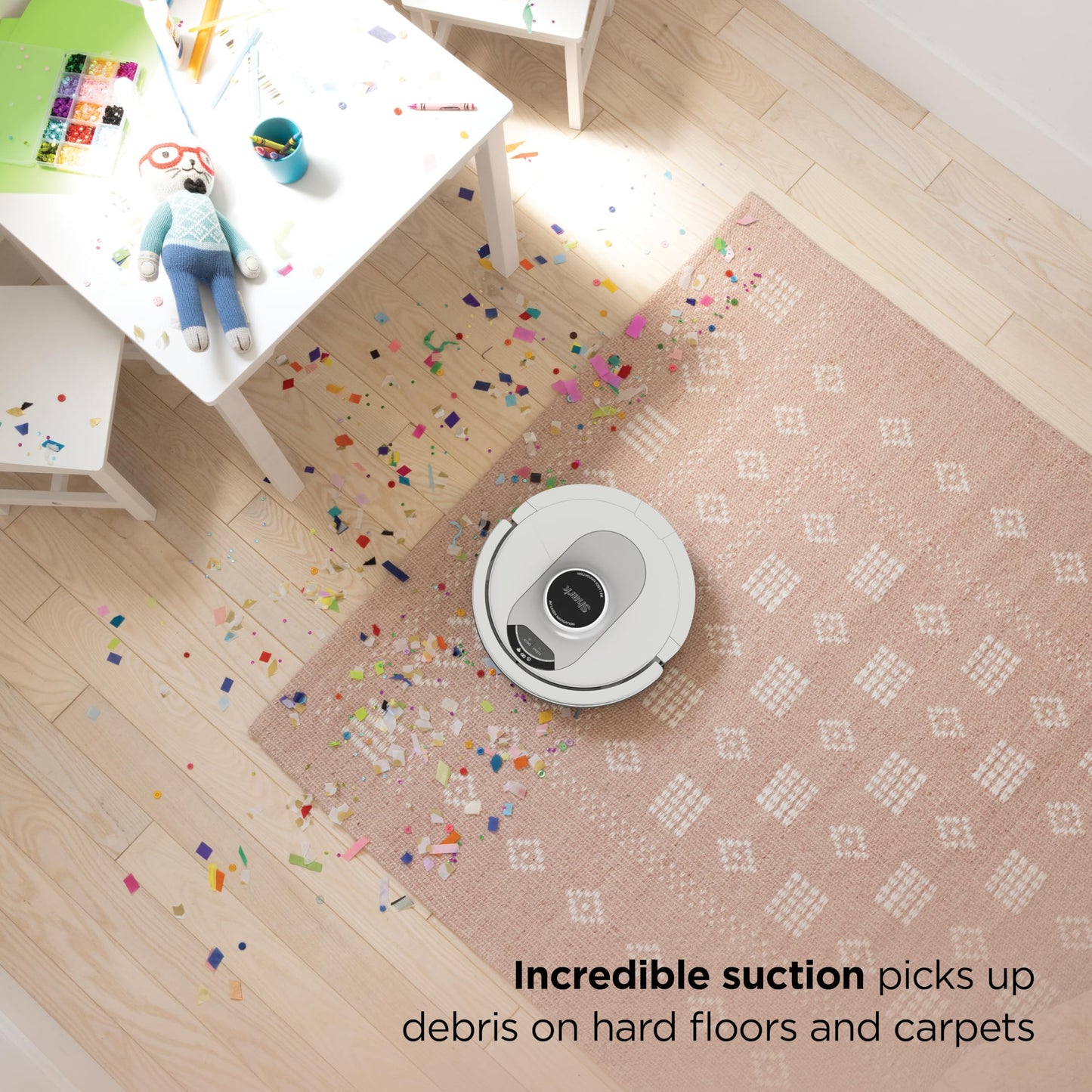 Shark AI Ultra Voice Control Robot Vacuum with Matrix Clean Navigation, Home Mapping, 60-Day Capacity, XL Self-Empty Base for Homes with Pets, Carpet & Hard Floors, Cool Grey