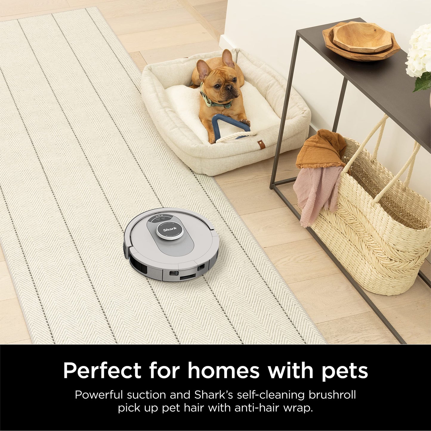 Shark AV2511AE/AV251WA AI Ultra Robot Vacuum, with Matrix Clean, Home Mapping, 60-Day Capacity Bagless Self Empty Base, Perfect for Pet Hair, Wifi, Compatible with Alexa, Black/Silver (Renewed)