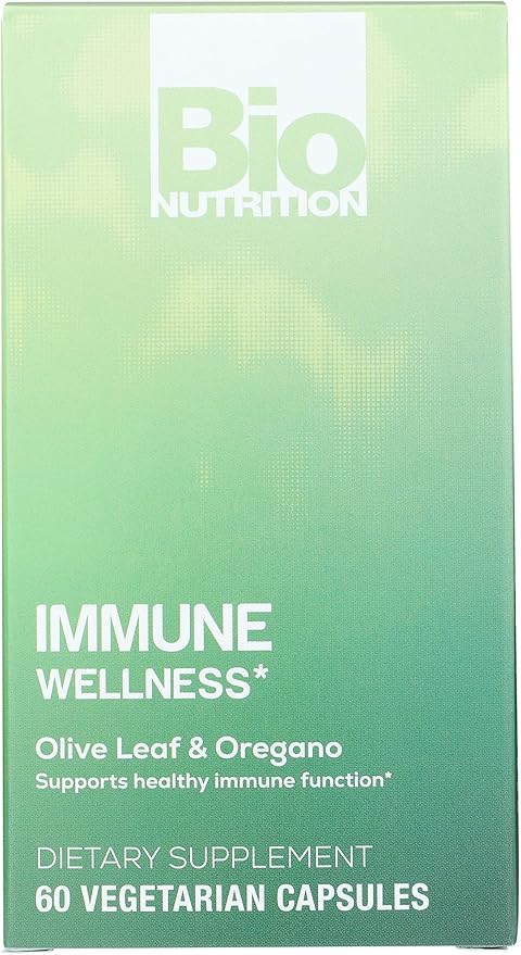 Bio Nutrition Immune Wellness, Olive Leaf & Oregano, Gluten Free, 60 Veggie Capsules (Pack of 3)