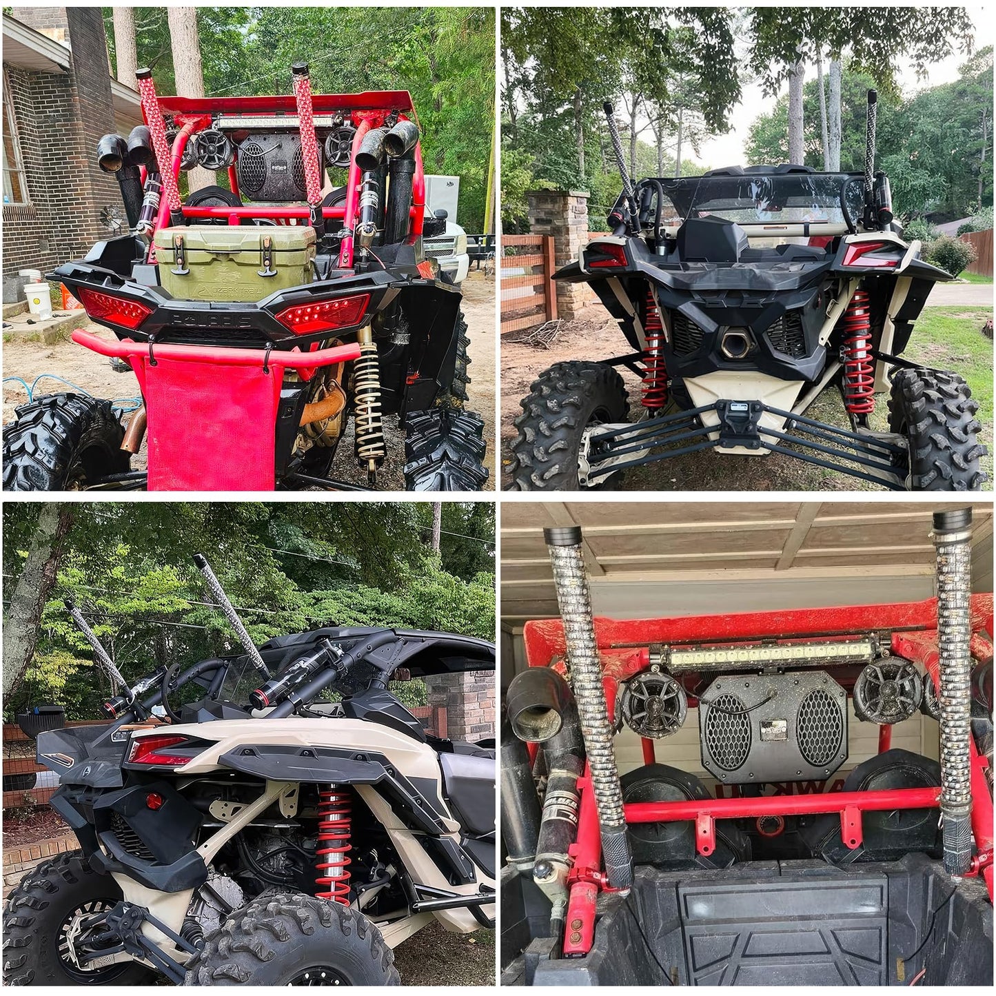 DREAMOTOR Whip Lights, 2Pcs 3FT Fat Spiral RGB LED Whip Lights for Side by Side with Wireless Remote and APP Control, RGB Chasing Lighted Antenna Whips for UTV ATV Truck Polaris Dune Buggy RZR Can-Am