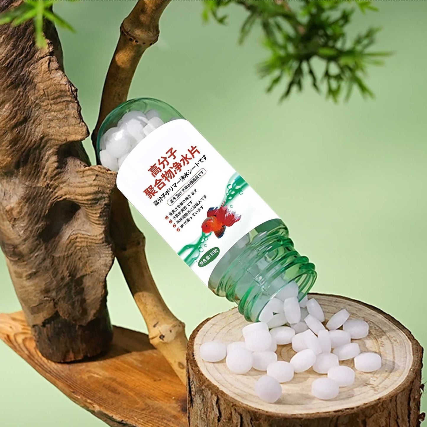 3 Packs Powerful Aquarium Water Purification Tablet,Portable Aqua Water Purification Tablets,Aqua Safe for Fish Tank,Remove All Kinds Of Turbidity From Fish Tank Water（105Pcs）