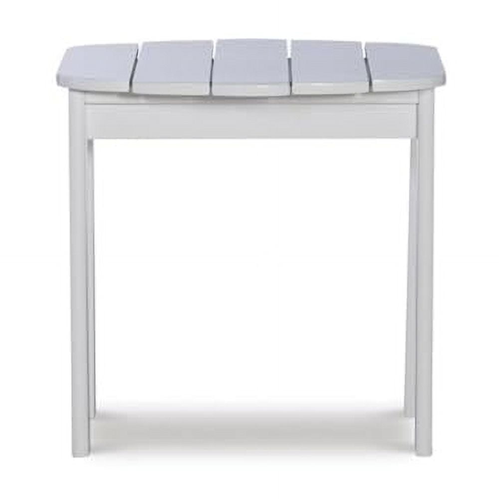 Hawthorne Collections Transitional Wood Outdoor Adirondack Side Table in White