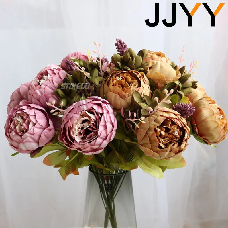 13-Head European Style Peony Bouquet