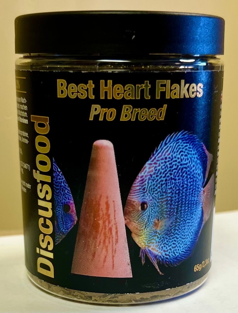 Discusfood Best Heart Flakes Pro Breed, Fish Food, 2.3 oz