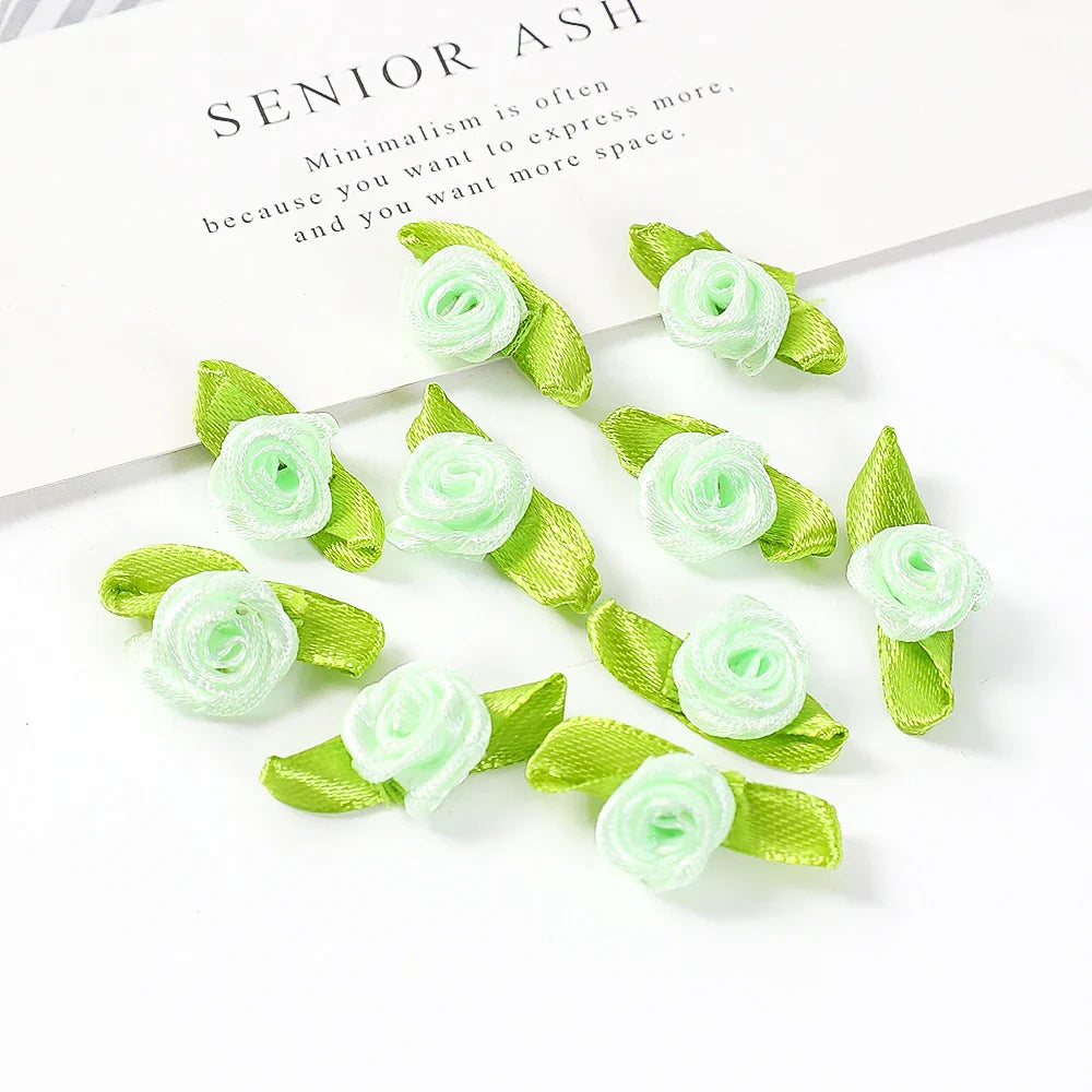 100PCS Mini Rose Artificial Flower Heads