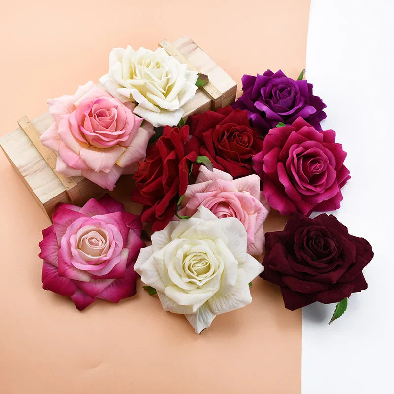 10CM Artificial Rose Flowers Heads Decor