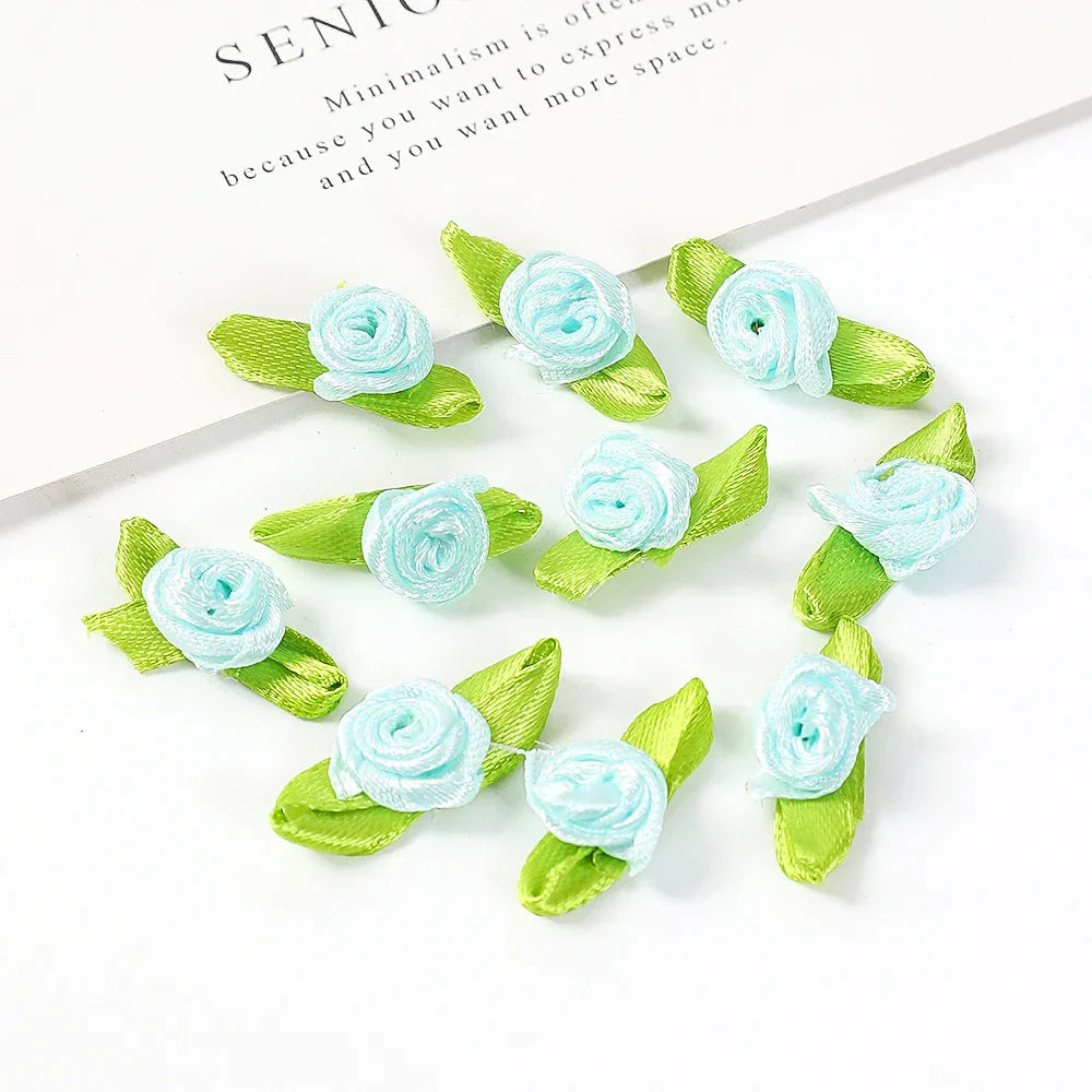 100PCS Mini Rose Artificial Flower Heads