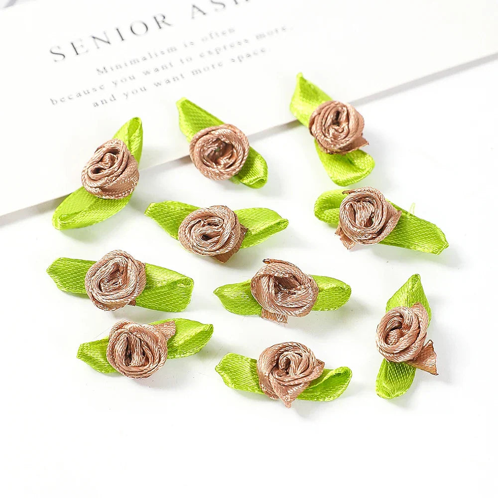 100PCS Mini Rose Artificial Flower Heads