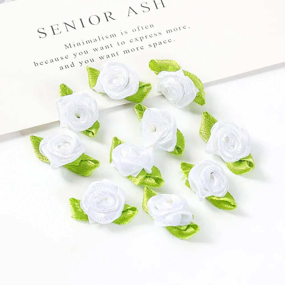 100PCS Mini Rose Artificial Flower Heads