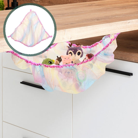 HONMEET Stuffed Animals Toy Storage Net Woven Mesh Hammock Multi-Colored Polyester 1Pack