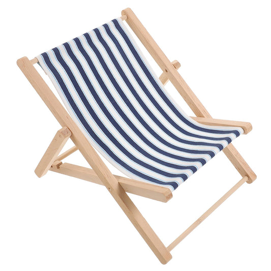 HONMEET Mediterranean Style Wooden Beach Chair Decor Multi Color Fabric Decorative Ornament for Home Use