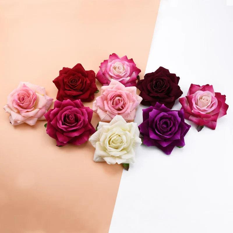 10CM Artificial Rose Flowers Heads Decor