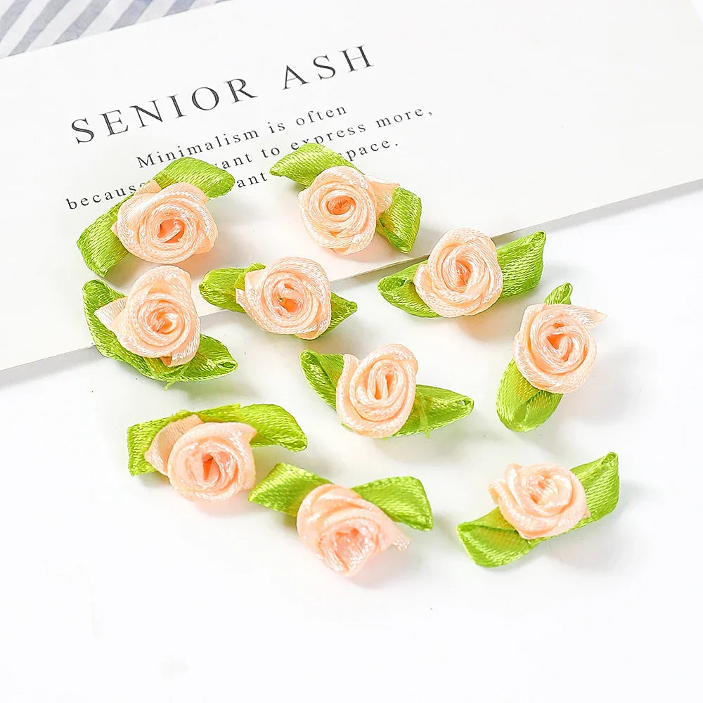 100PCS Mini Rose Artificial Flower Heads