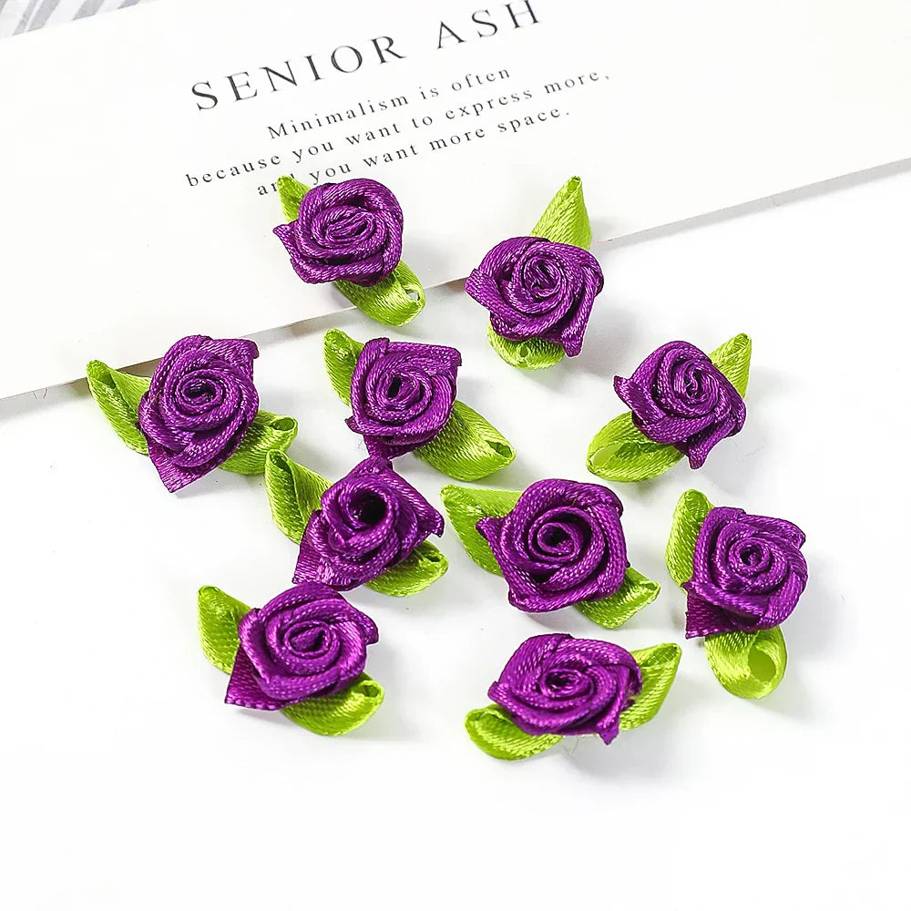 100PCS Mini Rose Artificial Flower Heads