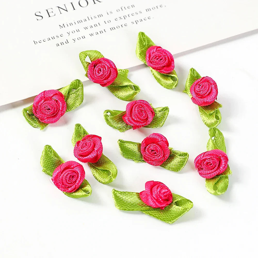 100PCS Mini Rose Artificial Flower Heads