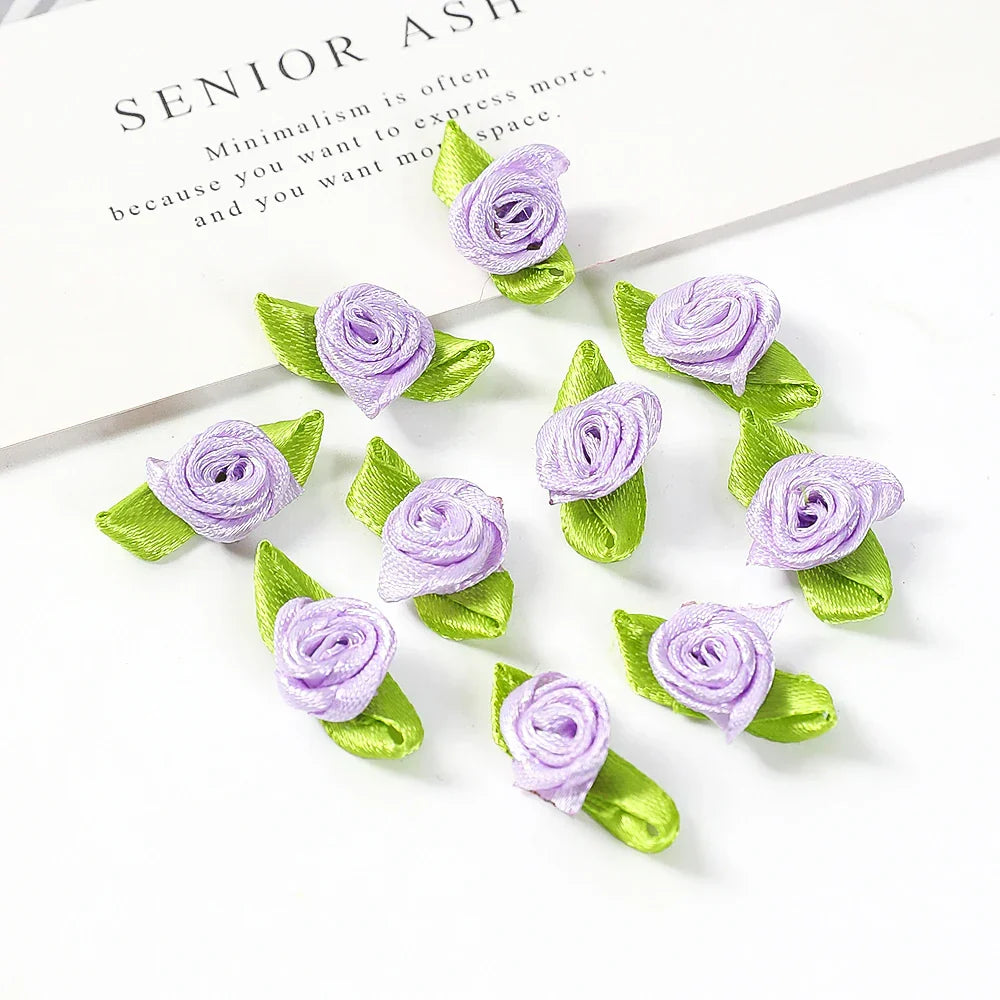 100PCS Mini Rose Artificial Flower Heads