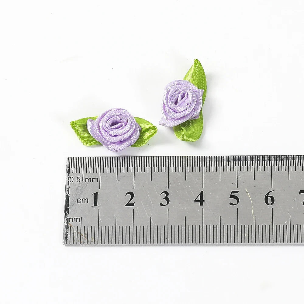 100PCS Mini Rose Artificial Flower Heads