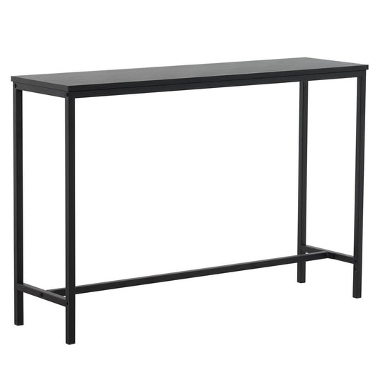 HiiKaa Console Table,Entryway Table,Narrow Sofa Table,42" Metal Hallway Table for Entryway,Living Room,Bedroom,Foyer,Black
