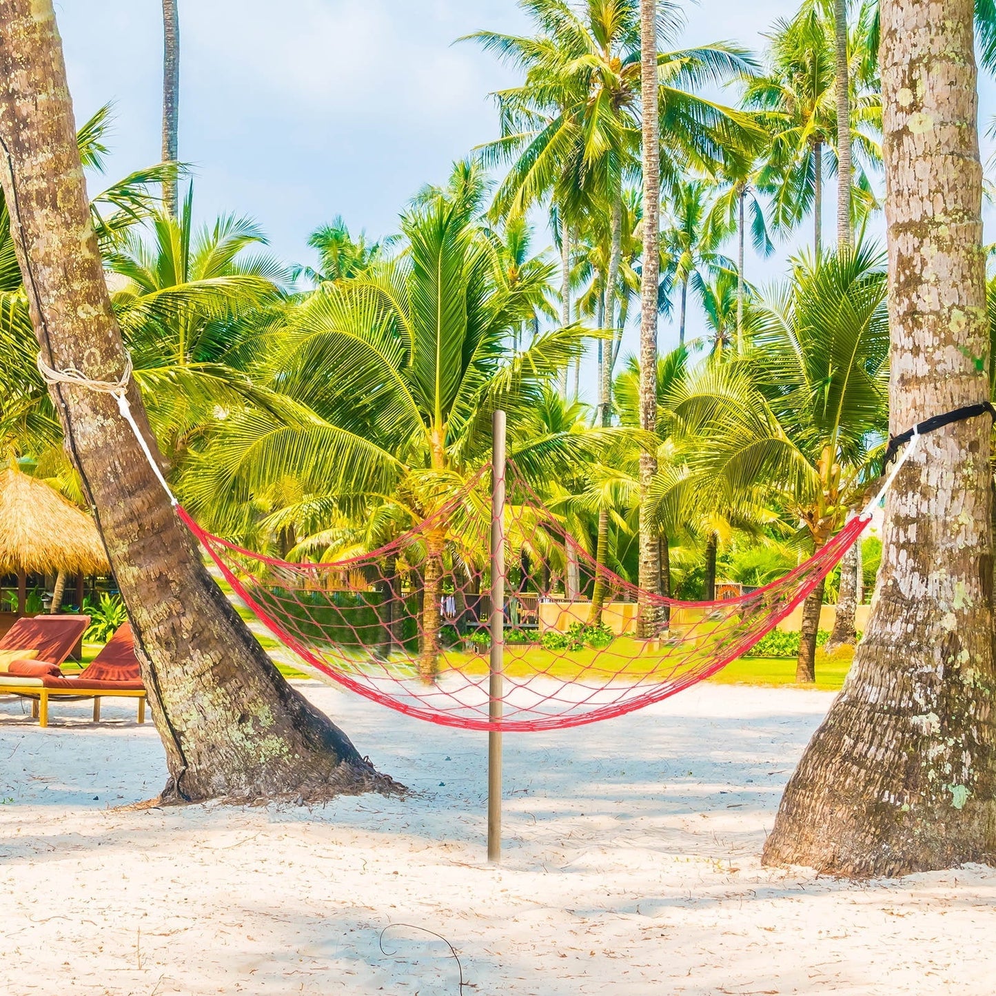 Homoyoyo Hammock Outdoor Camping Red Nylon 1Pcs 95X31.5X0.2In