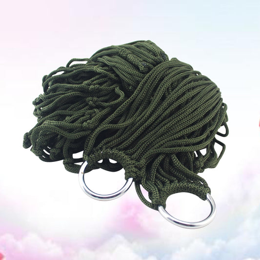 IDEANATEGRATE Nylon Hammock Bed for Sleeping and Camping in Green 1Set