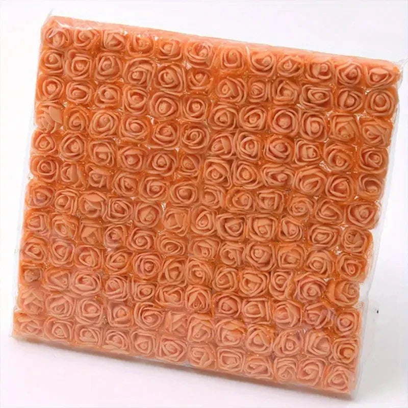 144pcs Mini Red Foam Rose Heads