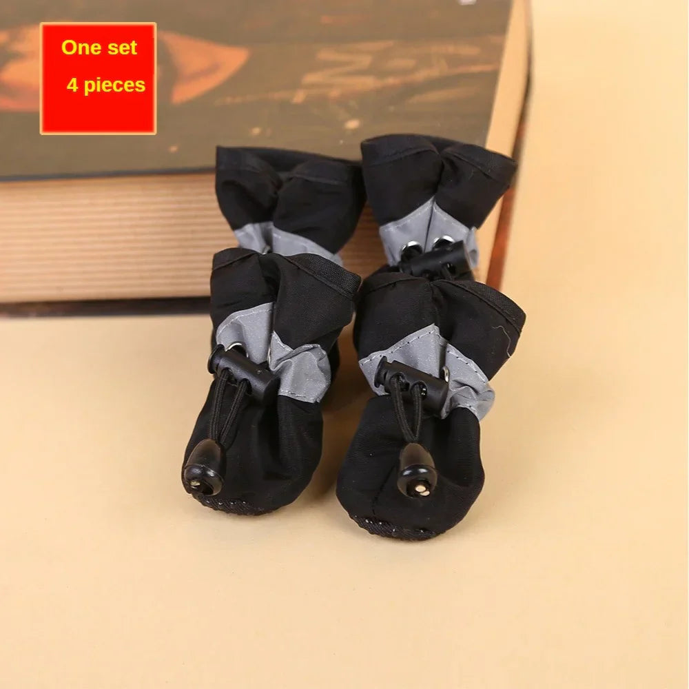 4pcs Water-Resistant Dog Shoes