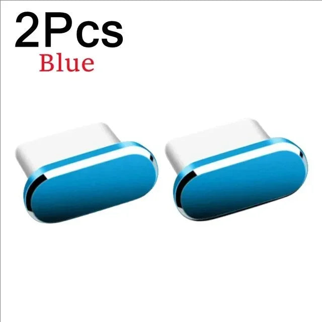 2PCS Type-C Metal Dust Plugs
