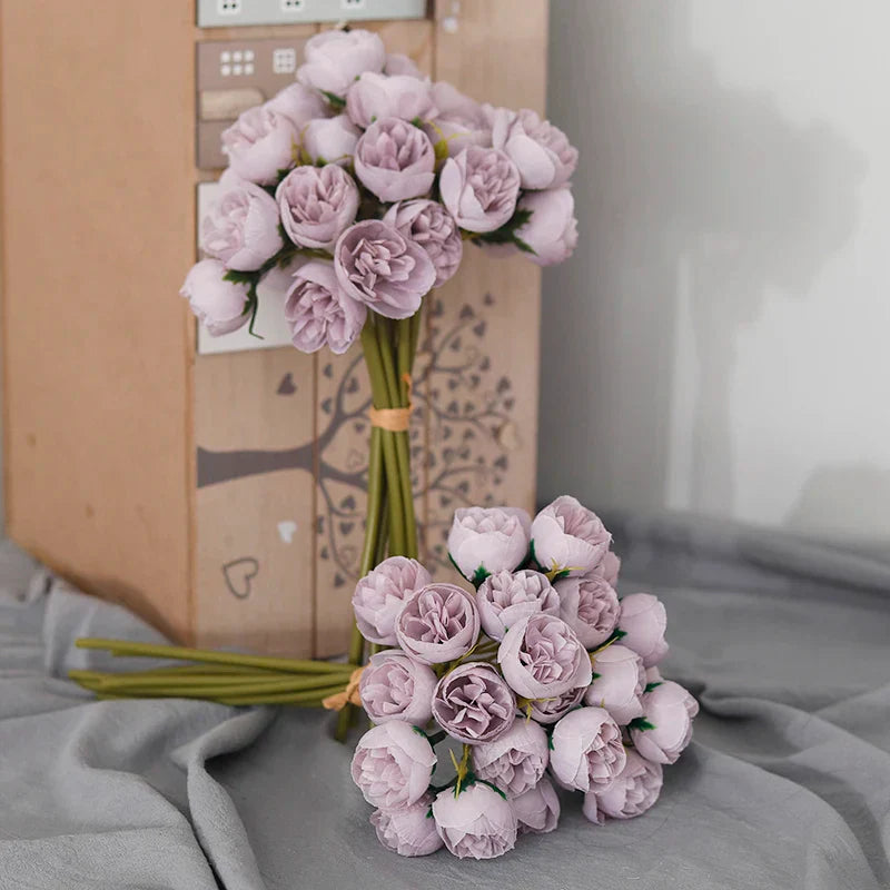 27 Heads Pink Roses Peony Bouquet