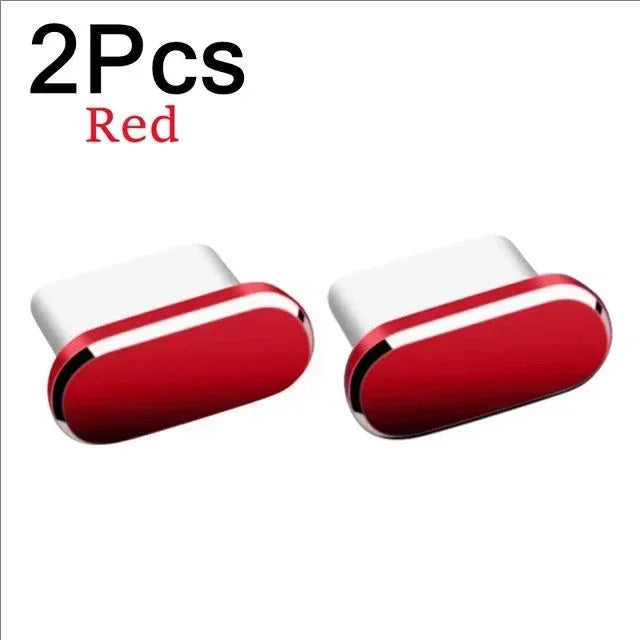 2PCS Type-C Metal Dust Plugs