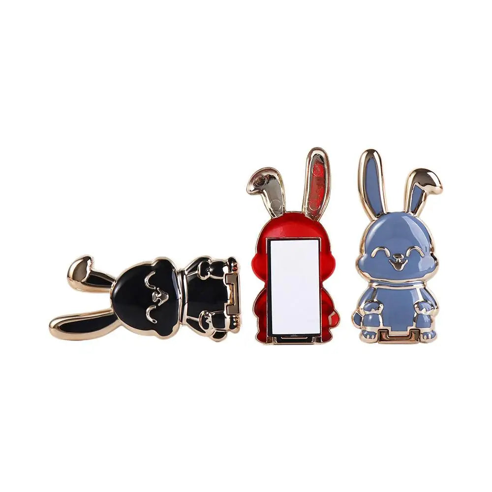 3D Rabbit Ring Buckle Car Phone Stand