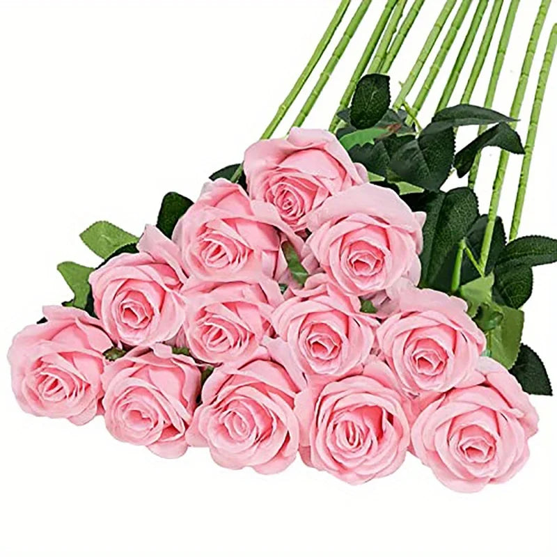 12pcs Artificial Rose Bouquet Décor