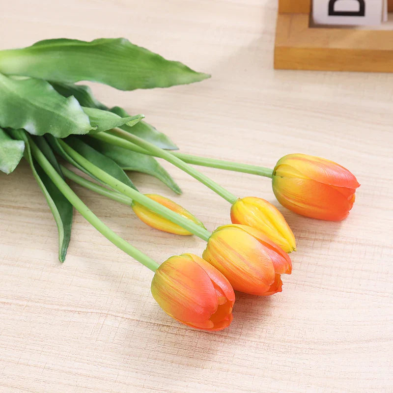 5PCS Real Touch Artificial Tulip Flowers
