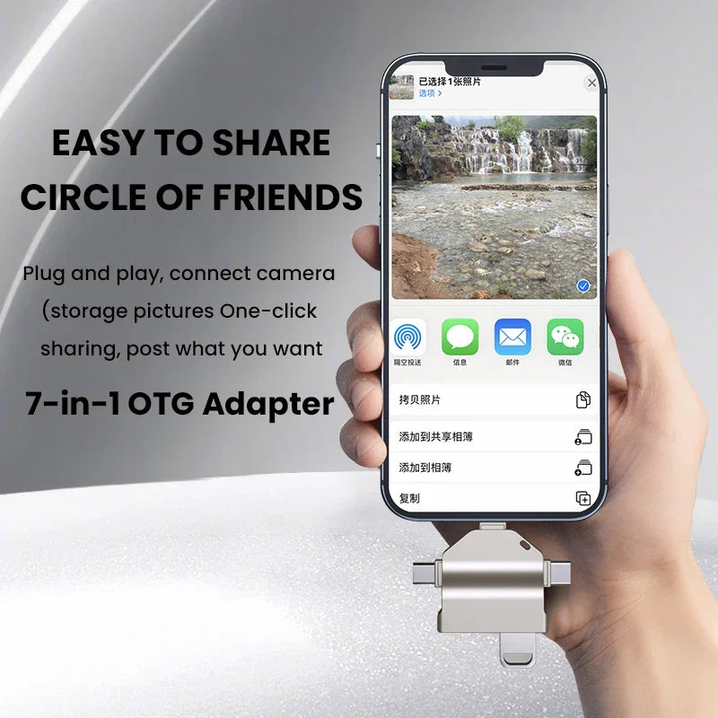 3-in-1 OTG Adapter for iPhone/Type-C/Micro USB