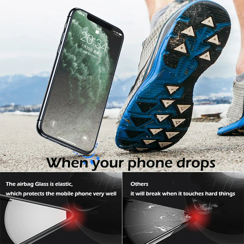 2pcs 3D Airbag Edge iPhone Glass