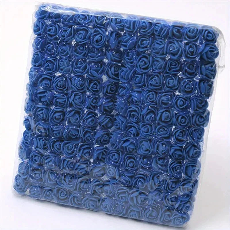 144pcs Mini Red Foam Rose Heads