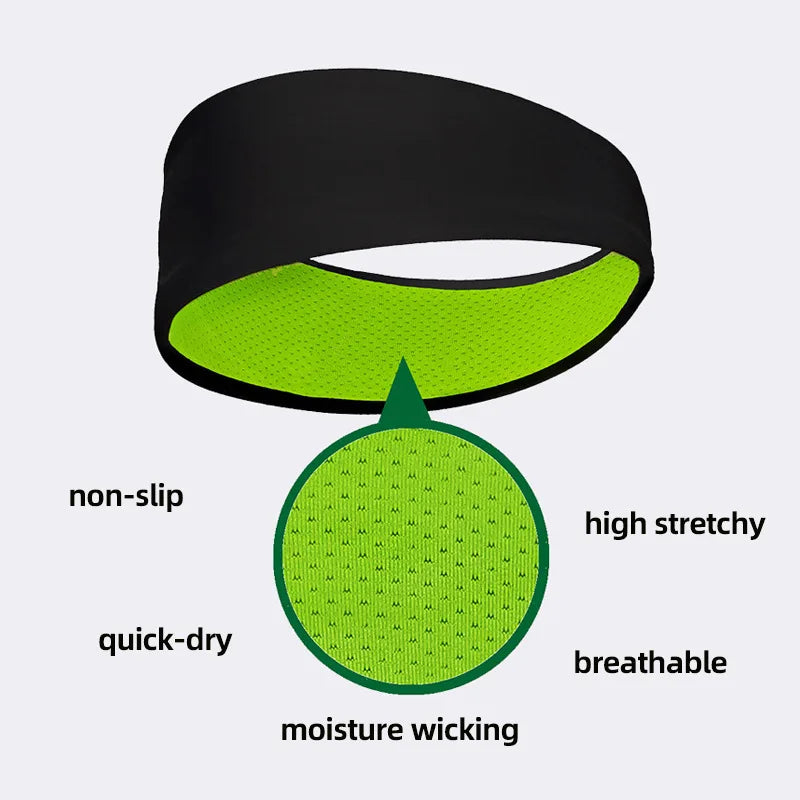 Breathable mesh sports headband elastic