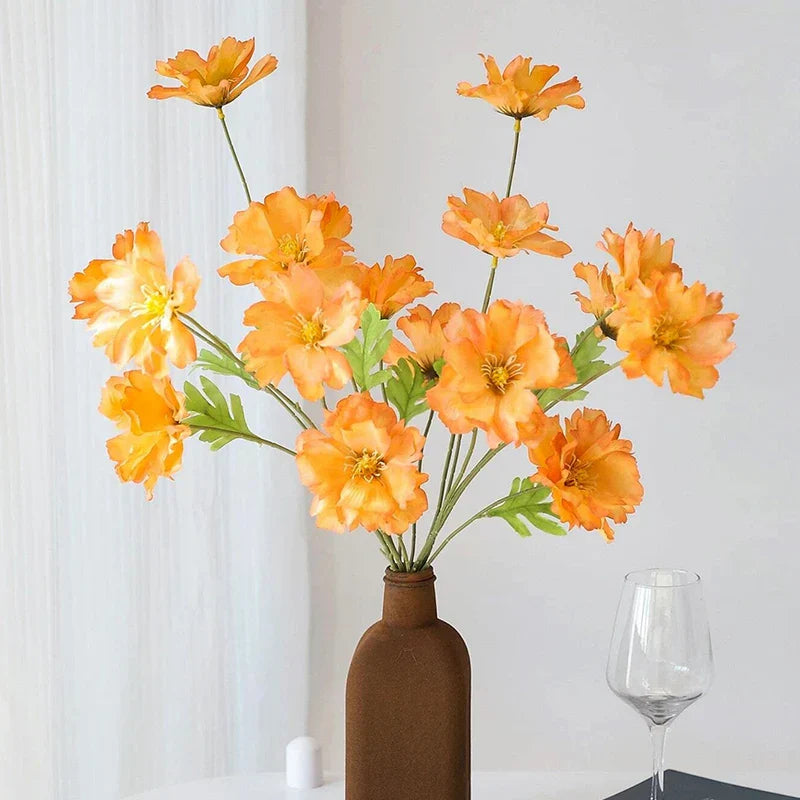 4-Head Silk Flower Bouquet Decoration