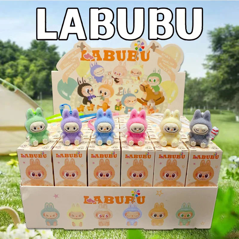 48pcs Mini Labubu Keychain Set