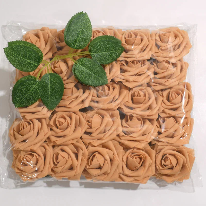 High-Grade White PE Rose Heads