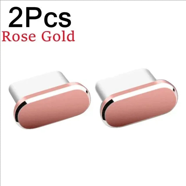 2PCS Type-C Metal Dust Plugs