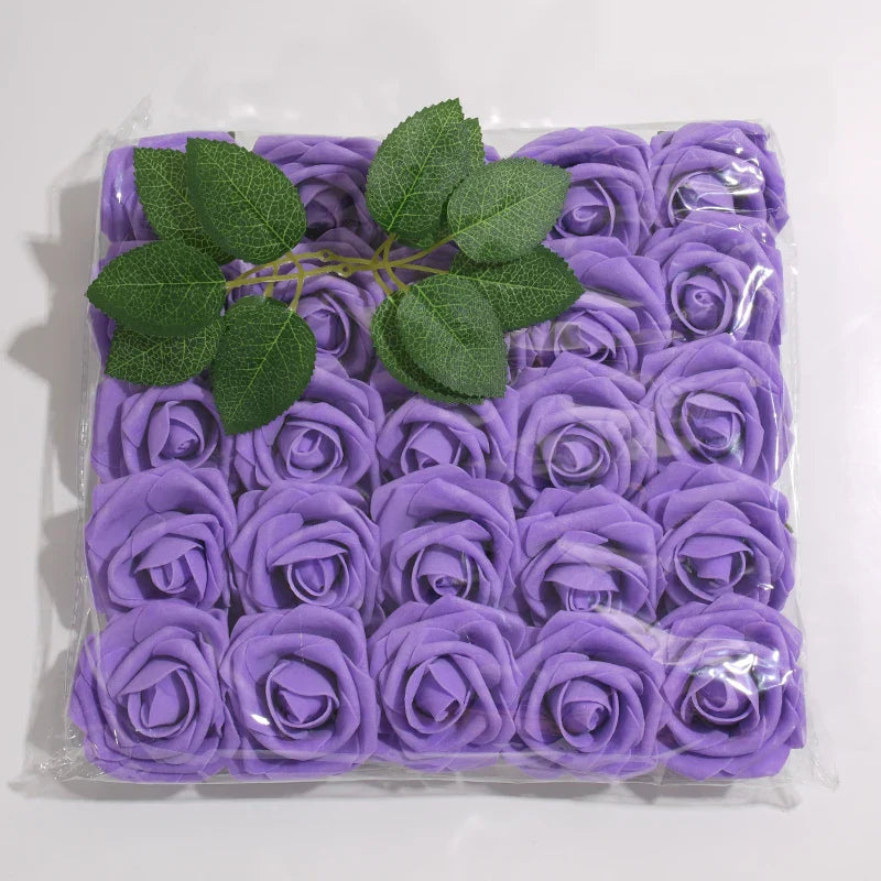 High-Grade White PE Rose Heads