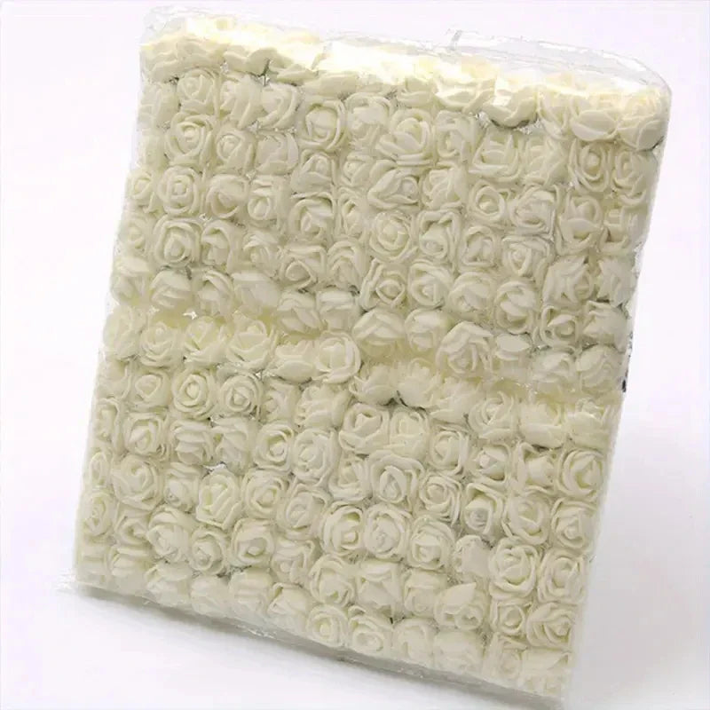 144pcs Mini Red Foam Rose Heads