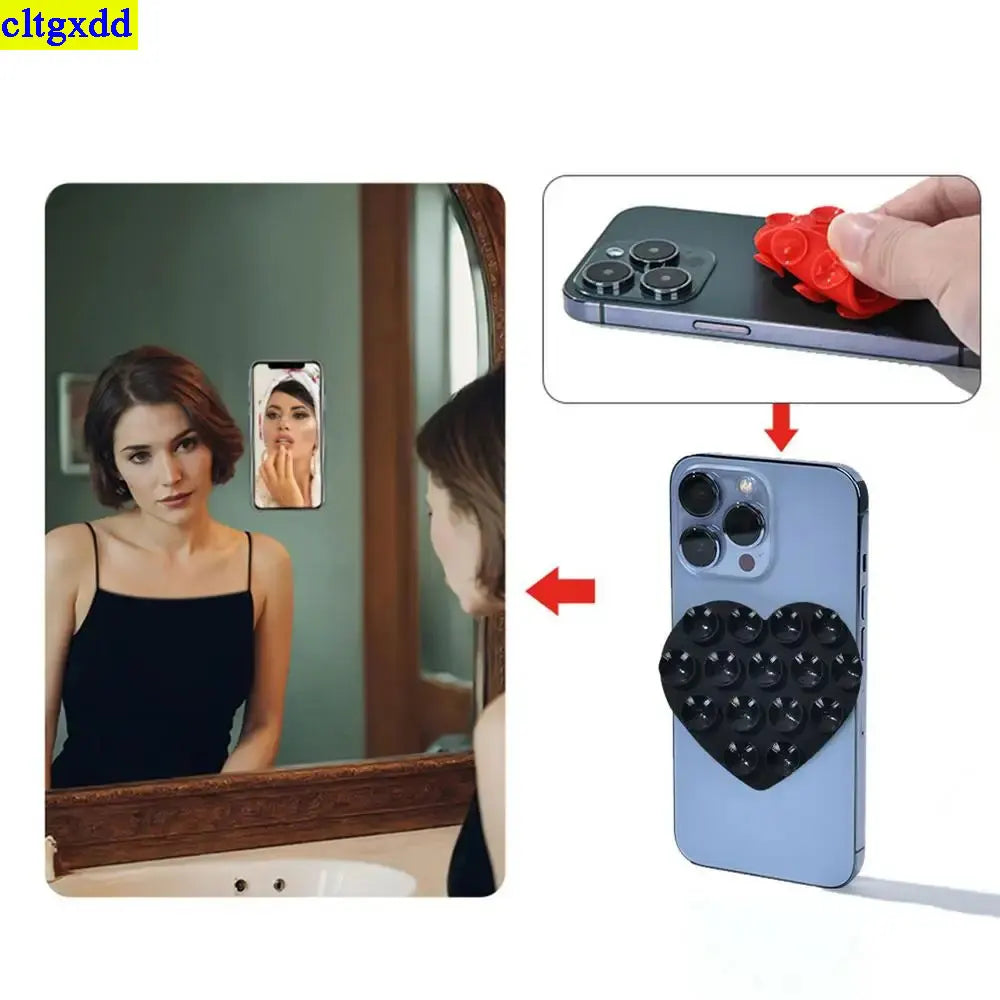 2PCS Heart-Shaped Suction Phone Pads