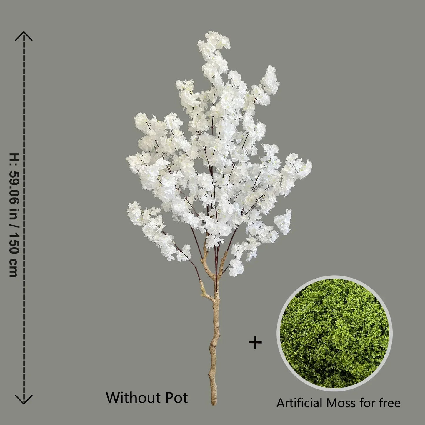 100-220cm Artificial White Cherry Tree