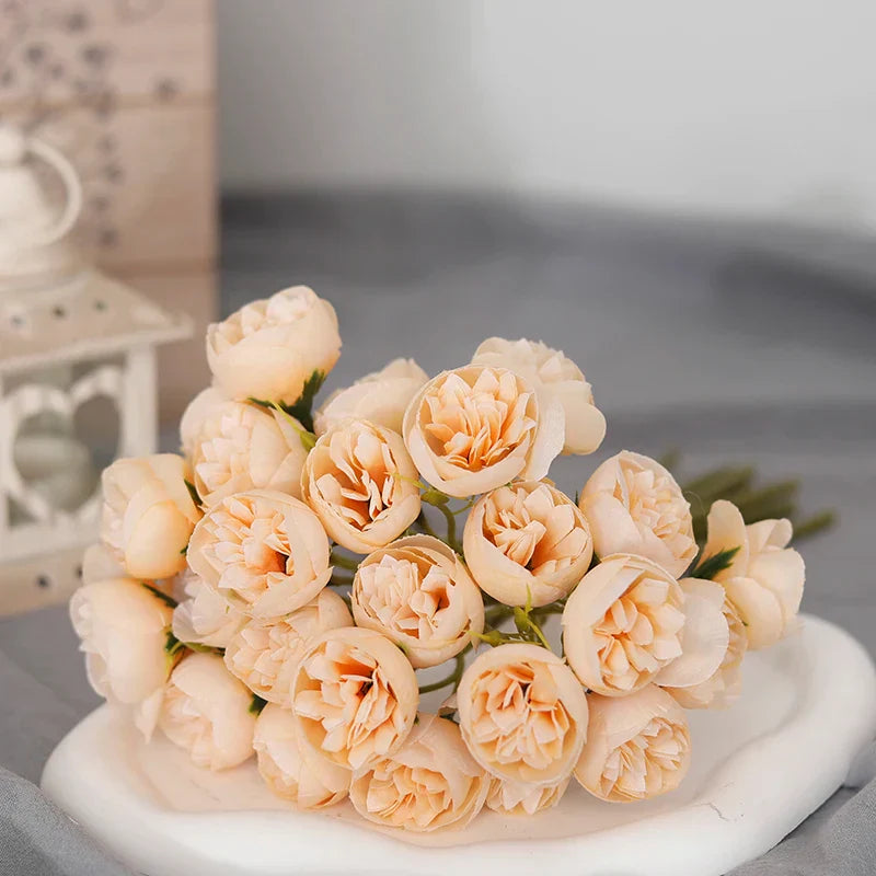 27 Heads Pink Roses Peony Bouquet