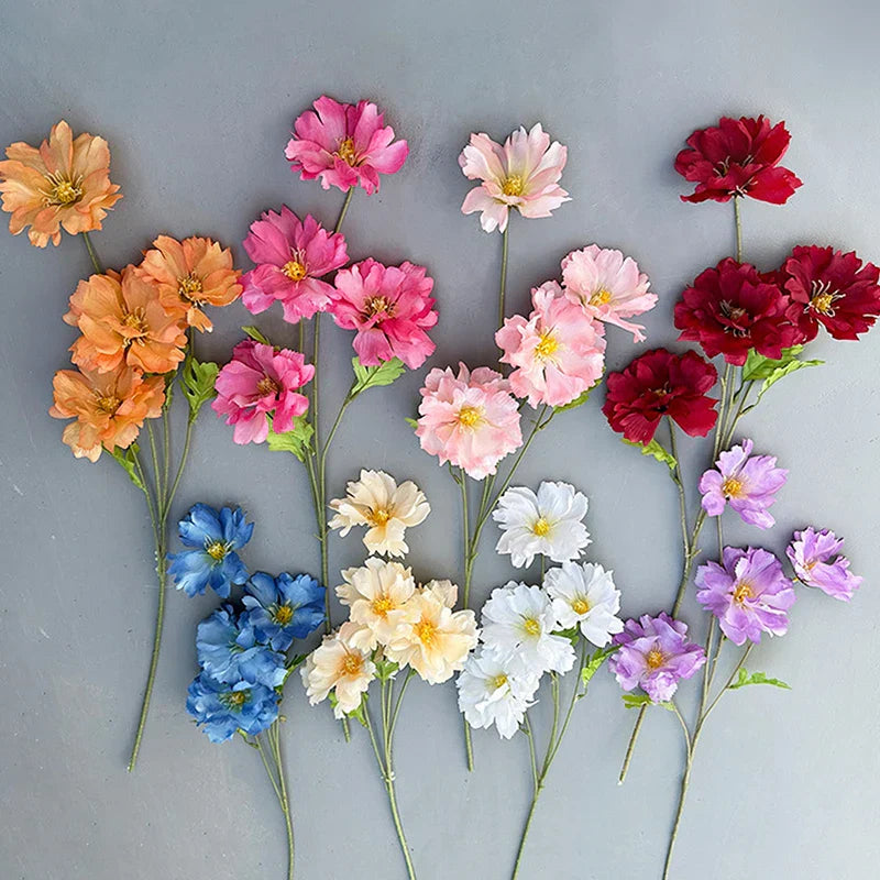 4-Head Silk Flower Bouquet Decoration