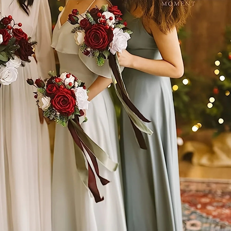 25PCS Artificial Roses with Stems for DIY